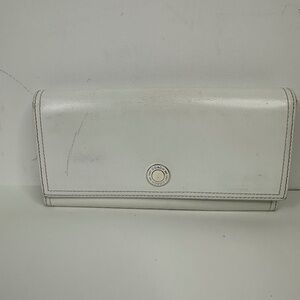 Coach Slim Trifold Wallet leather In Color Ivory